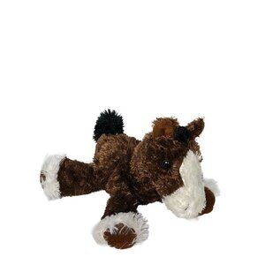 Aurora World Brown White Horse Pony Farm Animal Plush Stuffed Animal 2015 8"